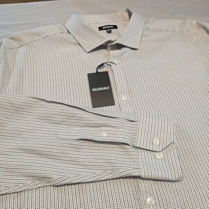 Murano 3XT Woven Heavier White w/ Black & Grey Stitched Pattern NWT L1011